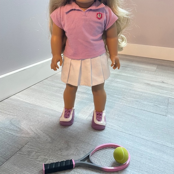 Ag Doll Tennis Outfit and Racquet Set - Picture 1 of 3